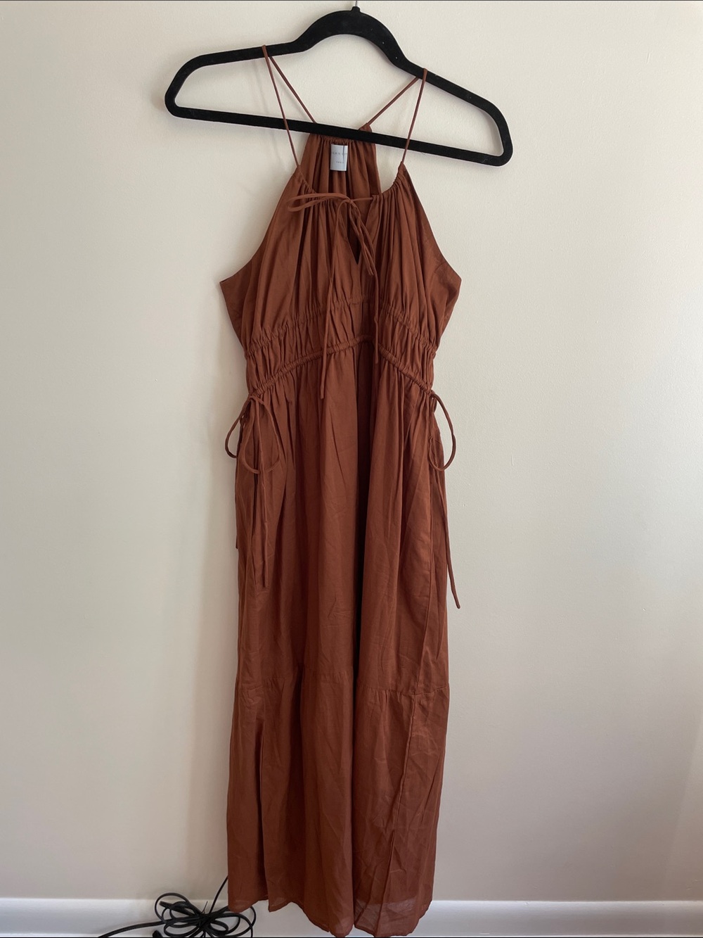 Modern Citizen Rust Brown Strappy Maxi Dress Adjustable Size Small